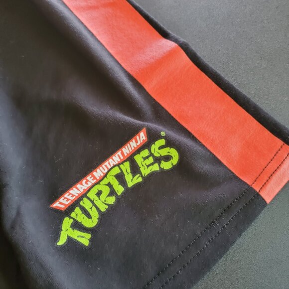 NEW Boys Set TMNT Teenage Mutant Ninja Turtles Raphael Red Hooded T Shirt Shorts - Picture 5 of 6